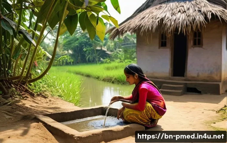 예방의학 관련 법률과 규제 이해 - **A Rural Village Scene:** "A sunlit morning in a serene Bengal village. A young girl, approximately...